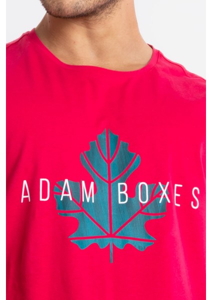 Erkek/ Baskılı O-Yaka T-Shirt Anillo - Macenta indirimleri