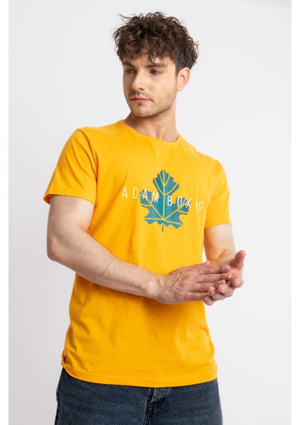 Erkek/ Baskılı O-Yaka T-Shirt Anillo - Koyu Sarı modelleri