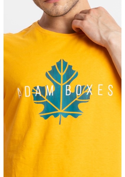 Erkek/ Baskılı O-Yaka T-Shirt Anillo - Koyu Sarı indirimleri