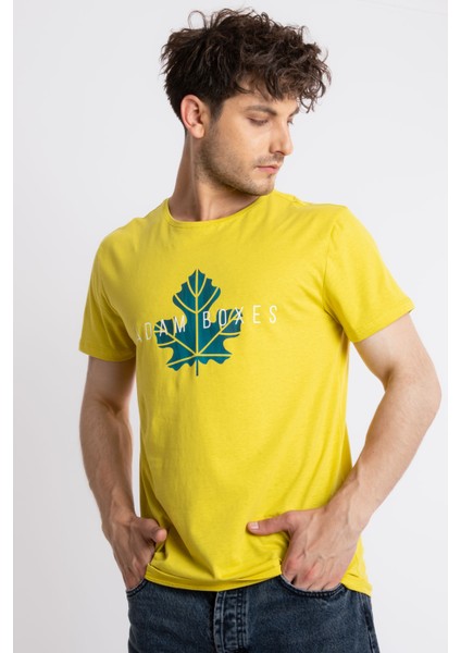 Erkek/ Baskılı O-Yaka T-Shirt Anillo - Zeytin Yeşili fiyatları