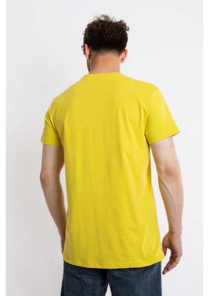 Erkek/ Baskılı O-Yaka T-Shirt Apiso - Zeytin Yeşili fırsatları