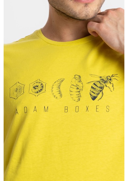 Erkek/ Baskılı O-Yaka T-Shirt Apiso - Zeytin Yeşili indirimleri