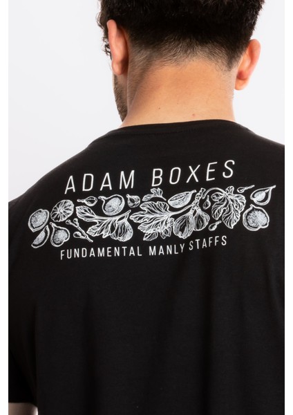 Erkek/ Baskılı O-Yaka T-Shirt Bandos - Siyah indirimleri