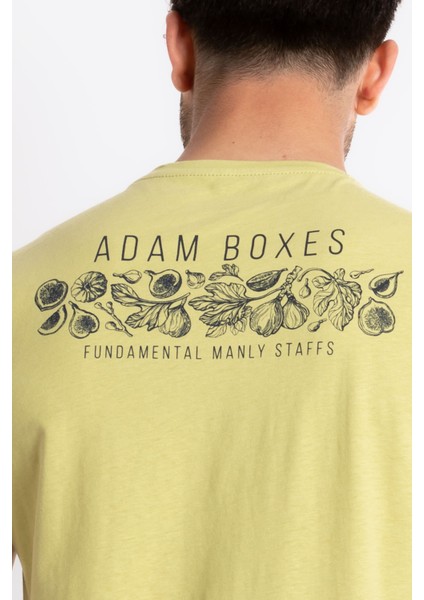 Erkek/ Baskılı O-Yaka T-Shirt Bandos - Açık Haki indirimleri