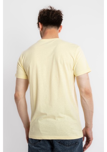 Erkek/ Baskılı O-Yaka T-Shirt Premiver - Açık Sarı modelleri