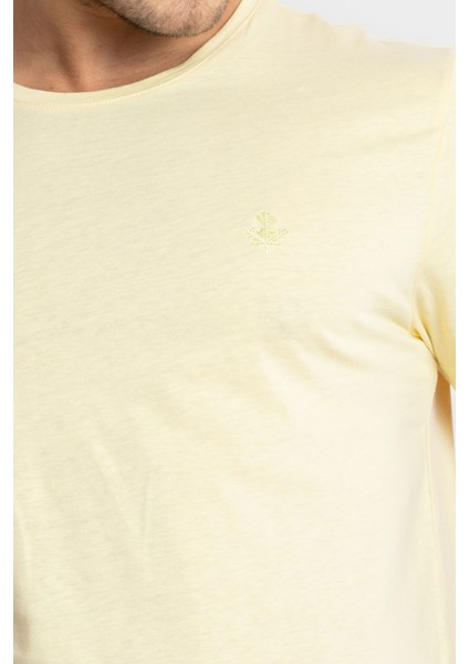Erkek/ Baskılı O-Yaka T-Shirt Premiver - Açık Sarı fırsatları