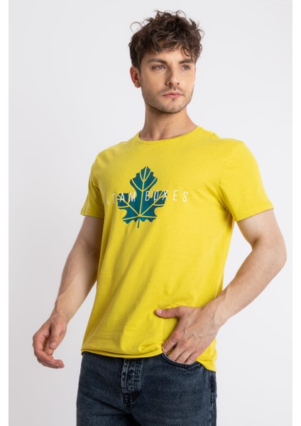 Erkek/ Baskılı O-Yaka T-Shirt Anillo - Zeytin Yeşili modelleri