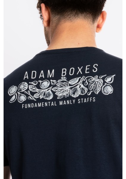 Erkek/ Baskılı O-Yaka T-Shirt Bandos - Lacivert indirimleri