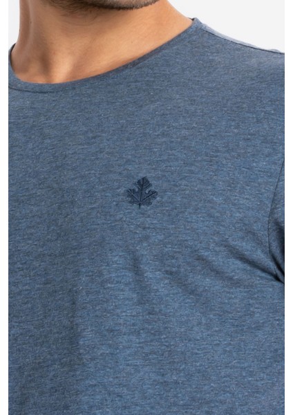 Erkek/ Baskılı O-Yaka T-Shirt Premiver - Lacivert Melanj fırsatları