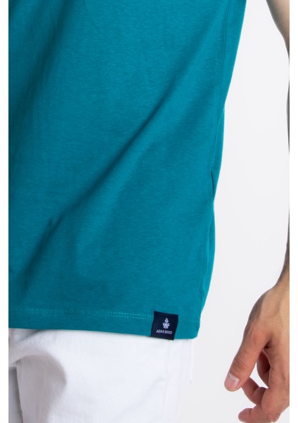 Erkek/ V-Yaka T-Shirt Veralpes - Göl Yeşili indirimleri