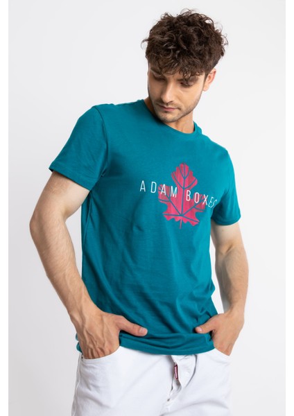 Erkek/ Baskılı O-Yaka T-Shirt Anillo - Göl Yeşili modelleri