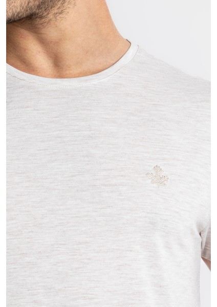 Erkek/ Baskılı O-Yaka T-Shirt Premiver - Kahve Melanj fırsatları