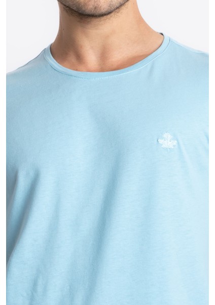 Erkek/ Baskılı O-Yaka T-Shirt Premiver - Açık Mavi fırsatları