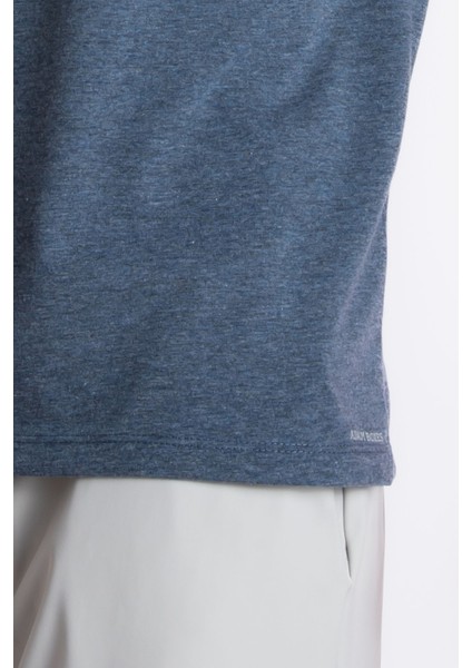 Erkek/ O-Yaka Cepli T-Shirt Bolsillo - Lacivert Melanj indirimleri