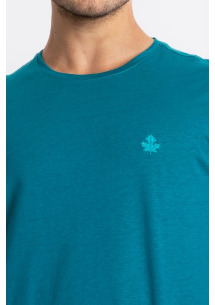 Erkek/ Baskılı O-Yaka T-Shirt Premiver - Göl Yeşili fırsatları