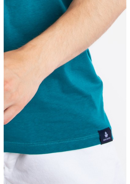 Erkek/ Baskılı O-Yaka T-Shirt Premiver - Göl Yeşili indirimleri