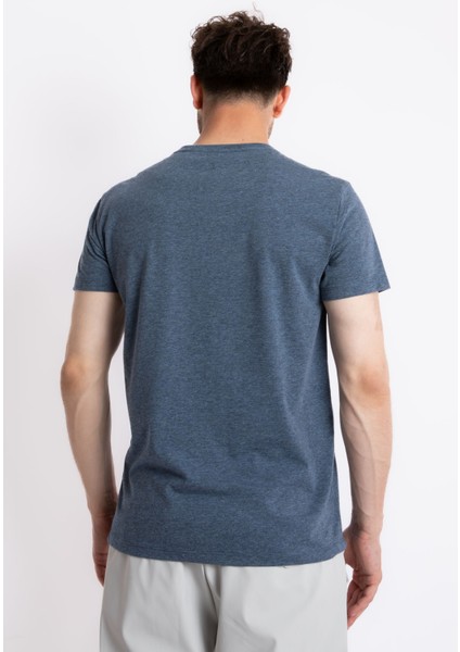 Erkek/ V-Yaka T-Shirt Disimplo - Lacivert Melanj modelleri