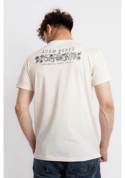 Erkek/ Baskılı O-Yaka T-Shirt Bandos - Ham Pamuk modelleri