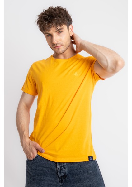 Erkek/ Baskılı O-Yaka T-Shirt Premiver - Koyu Sarı fiyatları