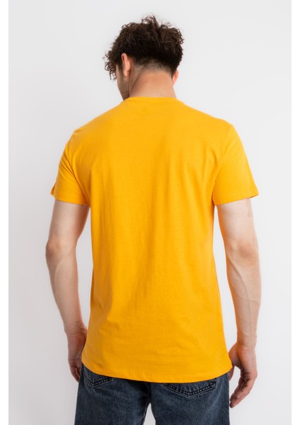 Erkek/ Baskılı O-Yaka T-Shirt Premiver - Koyu Sarı modelleri