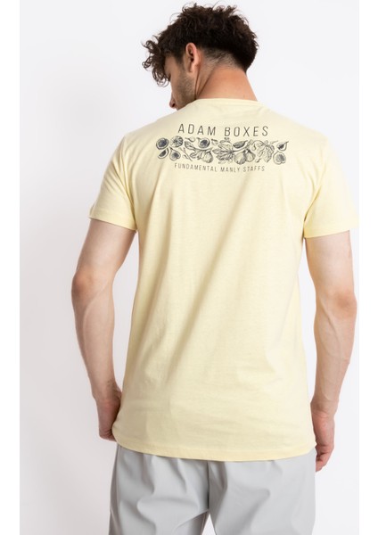 Erkek/ Baskılı O-Yaka T-Shirt Bandos - Açık Sarı modelleri