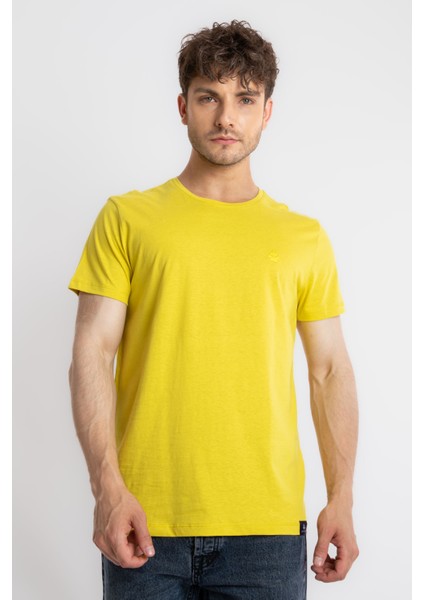 Erkek/ Baskılı O-Yaka T-Shirt Premiver - Zeytin Yeşili