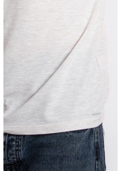 Erkek/ O-Yaka Cepli T-Shirt Bolsillo - Kahve Melanj indirimleri