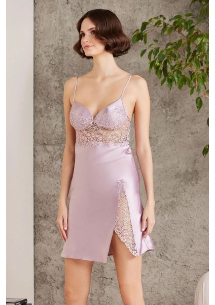 6000 Kadın Dantelli Saten 6'lı Set-Rose modelleri