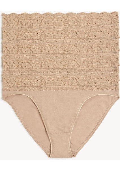 5'li Dantel Detaylı High Leg Külot Seti