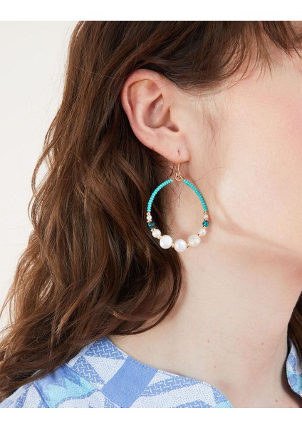 Inci Boncuklu Halka Küpe fiyatları