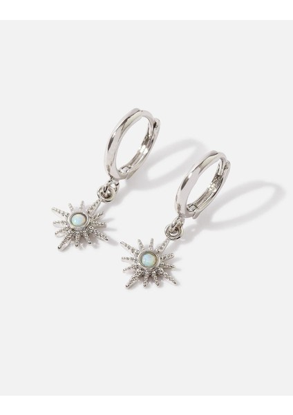 Z Serisi Platin Kaplama Opal Yıldız Küpe