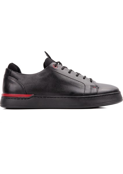 15303 Siyah Sneaker Deri Ayakkabı