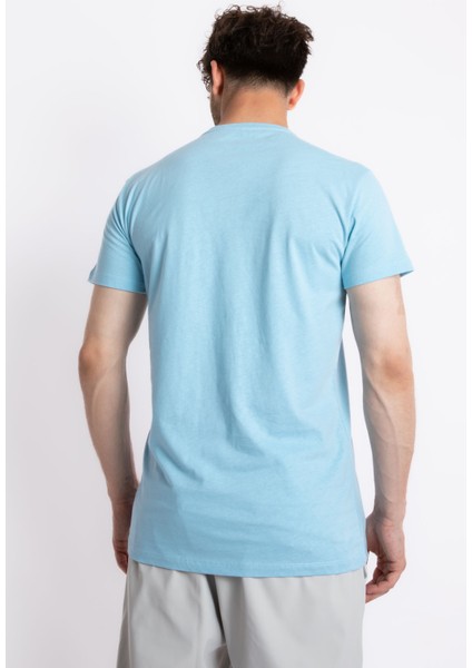 Erkek/ V-Yaka T-Shirt Veralpes - Açık Mavi modelleri