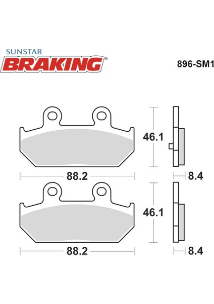 Yarı Metalik Arka Fren Balatası / Suzukı / An 650 Burgman / 650CC / Arka / 2004-2005-2006-2007-2008-2009-2010-2011-2012-2013-2014-2015-2016-2017-2018-2019 fiyatları