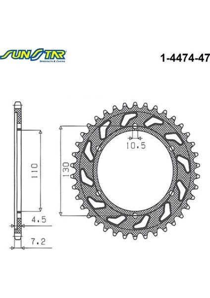 Arka Dişli / Yamaha / Yzf R6 / 600CC / (Dişli Sayısı : Orijinal+2) / 2006-2007-2008-2009-2010-2011-2012-2013-2014-2015-2016-2017-2018-2019-2020 fiyatları