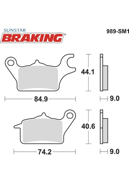 Yarı Metalik Sol Ön Fren Balatası / Yamaha / Trıcıty / 300CC / Ön Sol / 2020-2021-2022 fiyatları