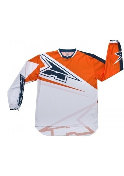 Axo - Motıon Tony Cairoli TC222 Motocross Jersey White-Orange-Blue L