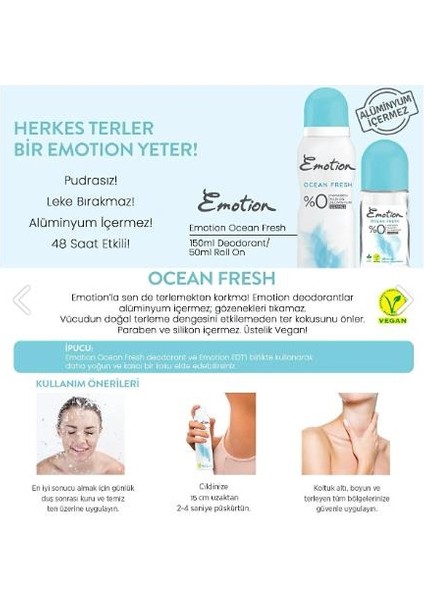 Deodorant Ocean Fresh 150 ml + Ocean Fresh Roll-On 50 ml