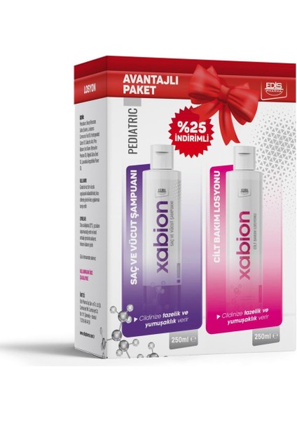 Xabion Adult Cilt Bakım Losyonu 250Ml+ Şampuanı 250 Ml Kofre Paket