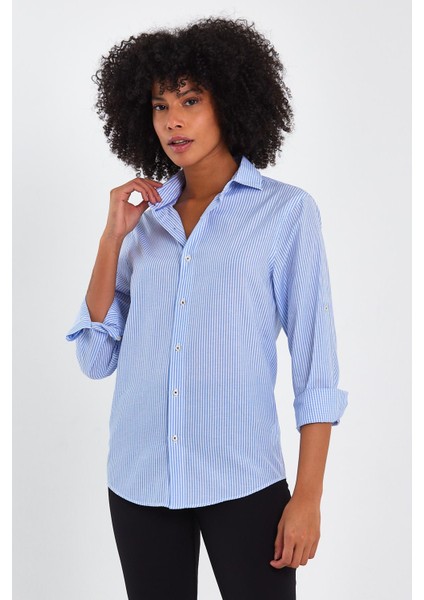 Çizgili Comfort Fit Gömlek (ERKK5903) modelleri