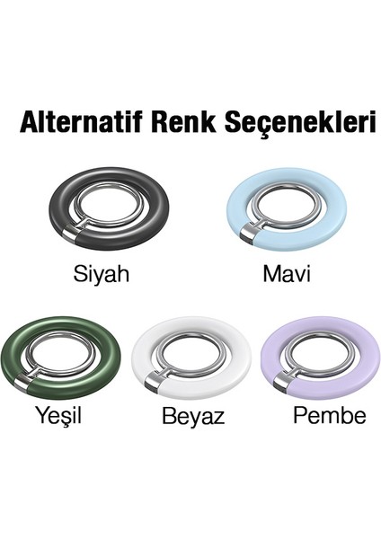 Ring Manyetik Magsafe Cep Telefonu Yüzük Tutucu ALL-36158