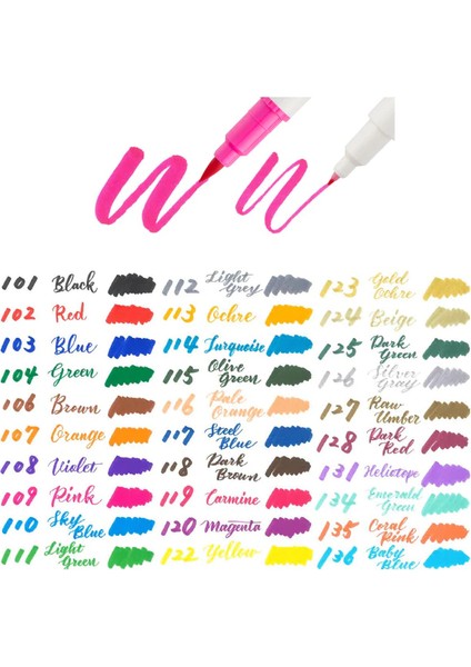 Arts Brush Sign Pen Twin 24'lü Fırça Uçlu Kalem Set / Sesw