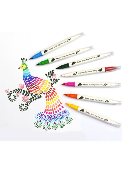 Arts Brush Sign Pen Twin 24'lü Fırça Uçlu Kalem Set / Sesw