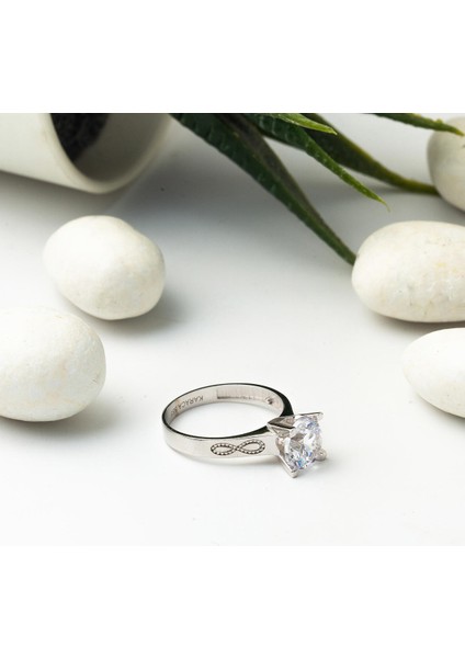 Sonsuzluk Modelli Tektaş 14 Ayar Altın Yüzük modelleri