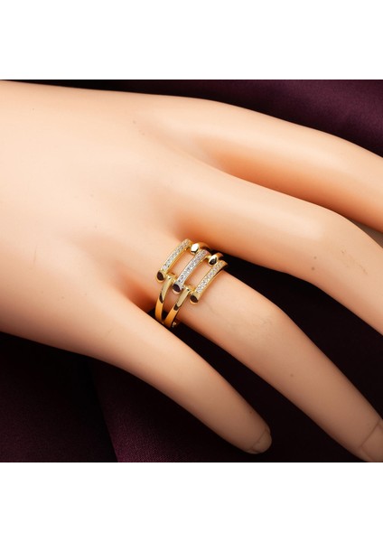 Sıra Taşlı Kaburga 14 Ayar Altın Yüzük fiyatları
