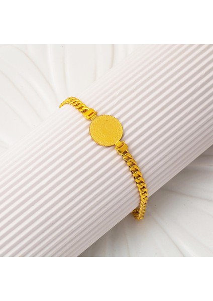 Gurmet Zincirli 14 Ayar Çeyrek Altınlı Bileklik indirimleri