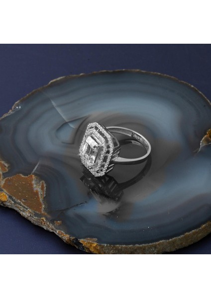 14 Ayar Beyaz Altın Baget Yüzük indirimleri