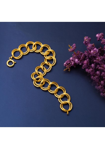 Burgu Halkalı Samanyolu Altın Bileklik 14 Ayar indirimleri