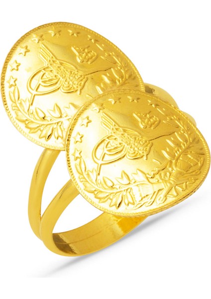 2 Çeyrek Reşatlı 22 Ayar Altın Yüzük