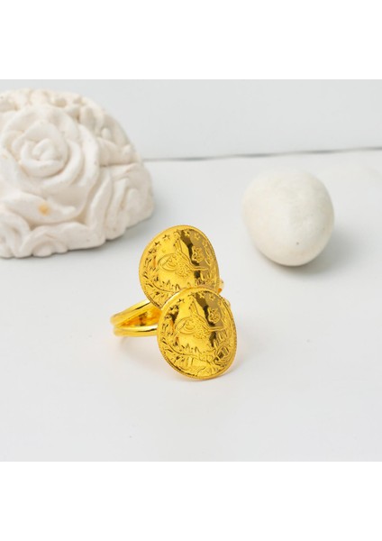 2 Çeyrek Reşatlı 22 Ayar Altın Yüzük modelleri